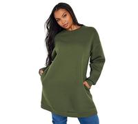 Yours Curve Green Sweatshirt Dress - Women's - Plus Size Curve