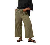 Yours Curve Green Textured Culottes - Women's - Plus Size Curve