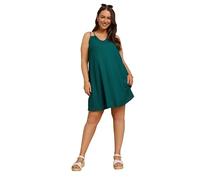 Yours Curve Green Textured Double Strap Mini Dress - Women's - Plus Size Curve