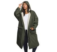 Yours Curve Green Waterproof Fleece Lined Changing Robe - Women's - Plus Size Curve