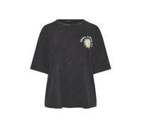 Yours Curve Grey Acid Wash 'Solar Dreams' T-Shirt - Women's - Plus Size Curve