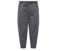 Yours Women's Tapered Cargo Trousers in Charcoal | Size: 18