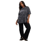 Yours Curve Grey Embellished Bow Oversized T-Shirt - Women's - Plus Size Curve