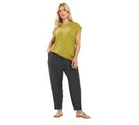 Yours Curve Grey Harem Seam Front Joggers - Women's - Plus Size Curve