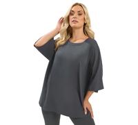 Yours Curve Cobalt Blue Oversized Boxy T-Shirt - Women's - Plus Size Curve