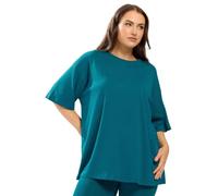 Yours Curve Grey Relaxed Longline T-Shirt - Women's - Plus Size Curve