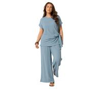 Yours Curve Grey Side Knot Textured T-Shirt - Women's - Plus Size Curve