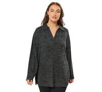 Yours Curve Grey Soft Touch Collared Jumper - Women's - Plus Size Curve