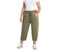 Yours Curve Grey Twill Barrel Leg Cargo Trousers - Women's - Plus Size Curve