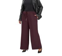 Yours Curve Grey Wide Leg Trousers - Women's - Plus Size Curve