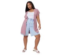 Yours Curve Grown On Sleeve Jersey Cardigan - Women's - Plus Size Curve Pink