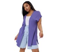 Yours Curve Grown On Sleeve Jersey Cardigan - Women's - Plus Size Curve Purple