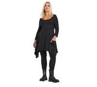 Yours Curve Hanky Hem Pocket Tunic - Women's - Plus Size Curve Black