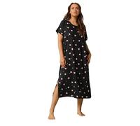 Yours Curve Heart Midaxi Nightdress - Women's - Plus Size Curve Black