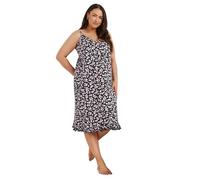 Yours Curve Heart Print Chemise - Women's - Plus Size Curve Black