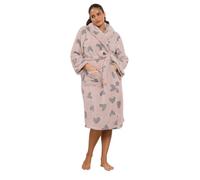 Yours Women's Hearts Dressing Gown in Pink | Size: 22/24