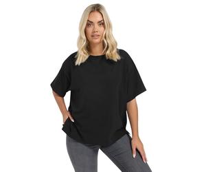Yours Curve Heavyweight Boxy T-Shirt - Women's - Plus Size Curve Black