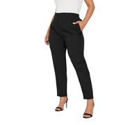 Yours Curve High Waist Tapered Trousers - Women's - Plus Size Curve Black