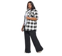 Yours Curve Hooded Check Shirt - Women's - Plus Size Curve