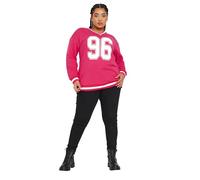 Yours Curve Hot '96' Slogan Varsity Sweatshirt - Women's - Plus Size Curve Pink