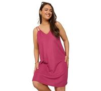 Yours Curve Hot Pink Textured Double Strap Mini Dress - Women's - Plus Size Curve