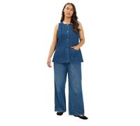 Yours Curve Indigo Blue Denim Pocket Waistcoat - Women's - Plus Size Curve