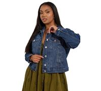 Yours Curve Indigo Button Through Denim Jacket - Women's - Plus Size Curve
