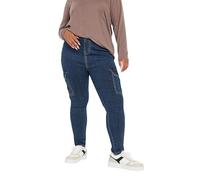 Yours Curve Indigo Cargo Pocket Jeggings - Women's - Plus Size Curve