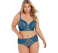 Yours Curve Iridescent Lace Briefs - Women's - Plus Size Curve Green