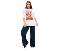 Yours Curve Ivory 'Chile Jalapeno' Relaxed T-Shirt - Women's - Plus Size Curve