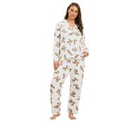 Yours Curve Ivory Cockapoo Lightweight Fleece Pyjama Set - Women's - Plus Size Curve