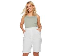 Yours Curve Ivory Cool Cotton Shorts - Women's - Plus Size Curve