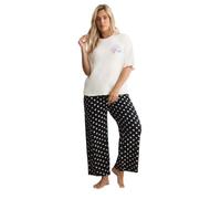 Yours Curve Ivory 'Girls Night' Polka Dot Pyjama Set - Women's - Plus Size Curve