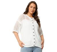 Yours Curve Ivory Open Stitch Cardigan - Women's - Plus Size Curve