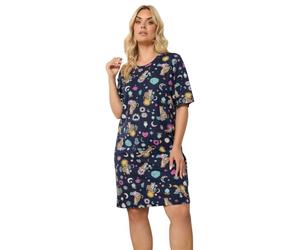 Yours Curve Ivory Teddy Print Sleep Tee Nightdress - Women's - Plus Size Curve