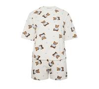 Yours Curve Ivory Teddy Short Pyjama Set - Women's - Plus Size Curve