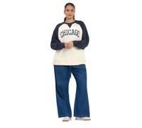 Yours Women's 'Chicago' Raglan Sweatshirt in Ivory | Size: 18/20