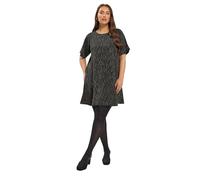 Yours Curve Jacquard T-Shirt Dress - Women's - Plus Size Curve Grey