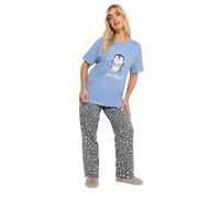 Yours Curve 'Just Chillin' Wide Leg Pyjama Set - Women's - Plus Size Curve