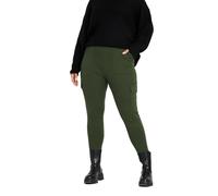 Yours Curve Khaki Cargo Pocket Leggings - Women's - Plus Size Curve
