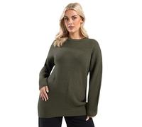 Yours Curve Khaki Essential Knitted Jumper - Women's - Plus Size Curve