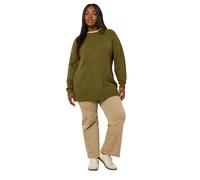 Yours Curve Khaki Green Drop Shoulder Jumper - Women's - Plus Size Curve