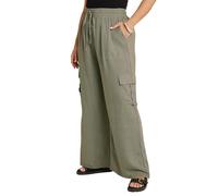 Linen Cargo Trousers Yours Light Khaki 20