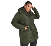 Midi Quilted Padded Jacket Yours Green 26-28
