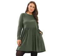 Yours Women's Peplum Mini Dress in Green | Size: 26/28