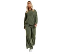 Yours Curve Green Washed Wide Leg Joggers - Women's - Plus Size Curve