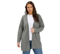 Yours Women's Knitted Cardigan Sweater in Grey | Size: 18/20