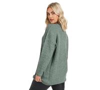 Yours Curve Knitted Crew Neck Jumper - Women's - Plus Size Curve Green