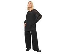 Yours Curve Knitted Side Split Jumper - Women's - Plus Size Curve Black