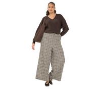 Yours Women's Knitted V-Neckline Jumper in Chocolate | Size: 26/28